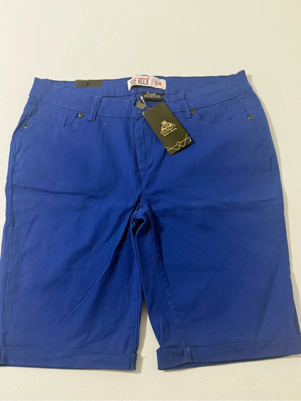 True Rock Men’s Royal Blue Cargo Shorts NWT Casual Cotton Blend
